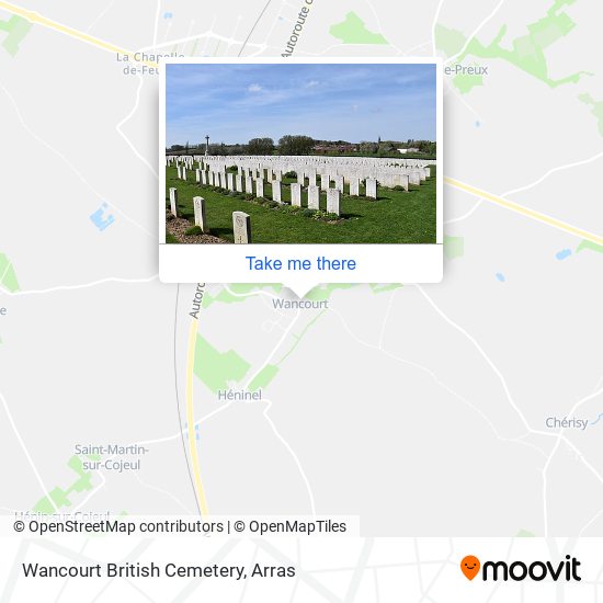 Mapa Wancourt British Cemetery