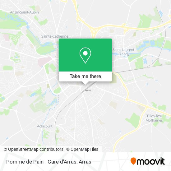 Mapa Pomme de Pain - Gare d'Arras