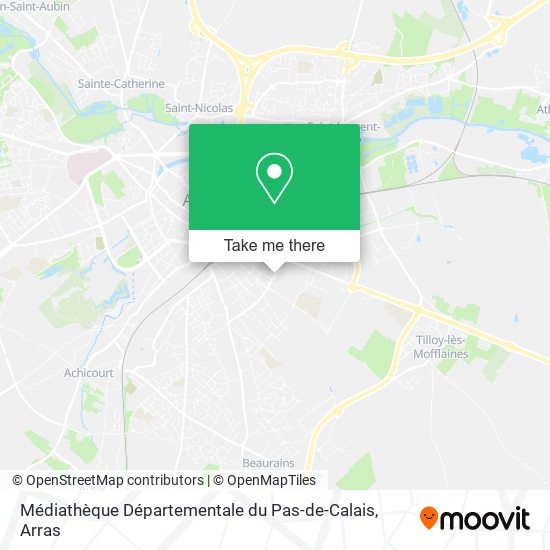 Mapa Médiathèque Départementale du Pas-de-Calais