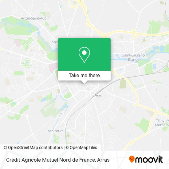 Mapa Crédit Agricole Mutuel Nord de France