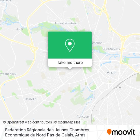 Mapa Federation Régionale des Jeunes Chambres Economique du Nord Pas-de-Calais