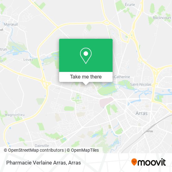 Mapa Pharmacie Verlaine Arras