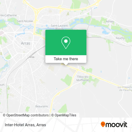 Inter-Hotel Arras map