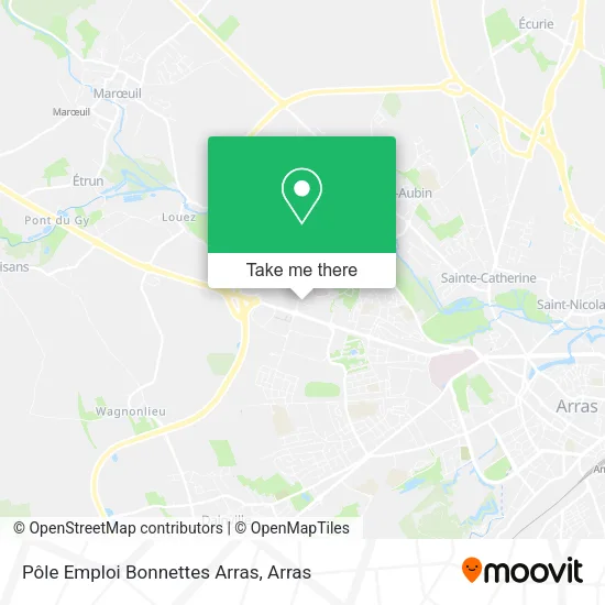 Pôle Emploi Bonnettes Arras map