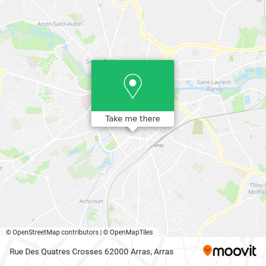 Rue Des Quatres Crosses 62000 Arras map