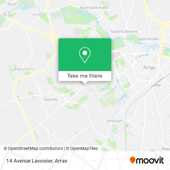 How to get to 14 Avenue Lavoisier in Arras by Bus