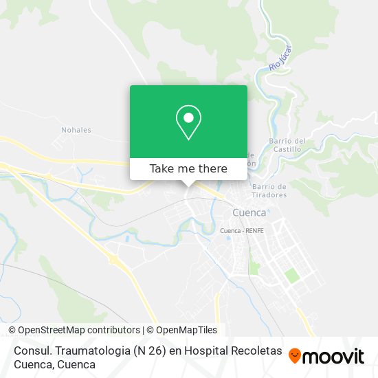 mapa Consul. Traumatologia (N 26) en Hospital Recoletas Cuenca