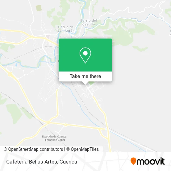 Cafetería Bellas Artes map
