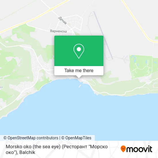 Карта Morsko oko (the sea eye) (Ресторант "Морско око")