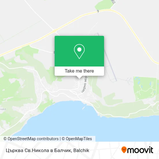 Карта Църква  Св.Никола  в Балчик