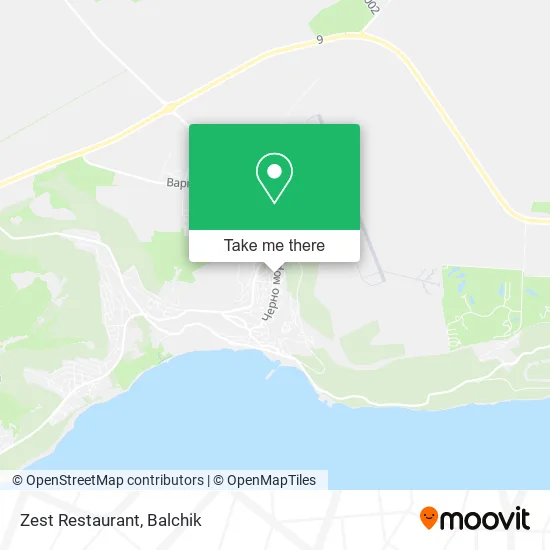 Карта Zest Restaurant