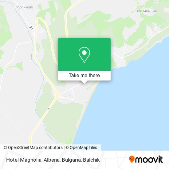 Hotel Magnolia, Albena, Bulgaria map