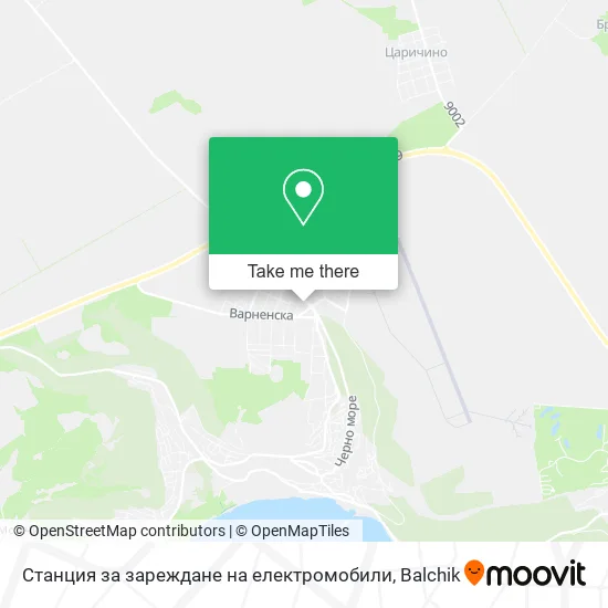 Карта Станция за зареждане на електромобили