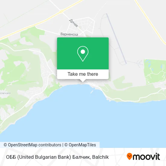 Карта ОББ (United Bulgarian Bank) Балчик