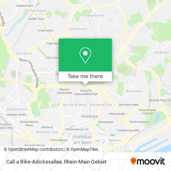 Call a Bike-Adickesallee map