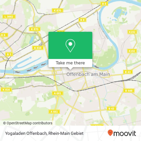 Yogaladen Offenbach map