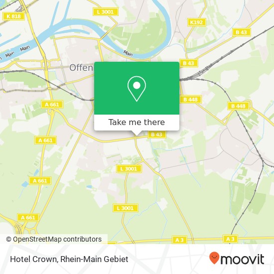 Hotel Crown map