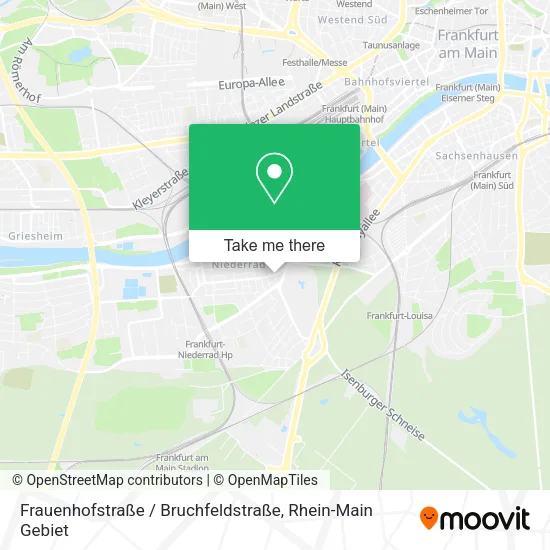 Карта Frauenhofstraße / Bruchfeldstraße