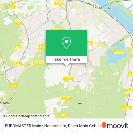EUROMASTER Mainz-Hechtsheim map