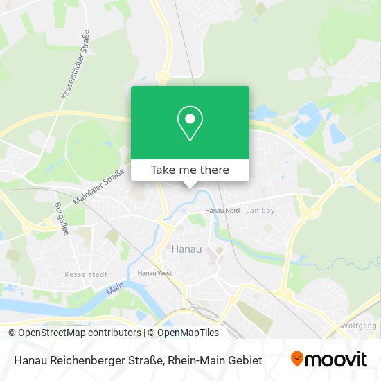 Hanau Reichenberger Straße map