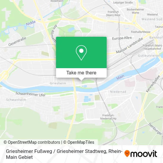 Карта Griesheimer Fußweg / Griesheimer Stadtweg