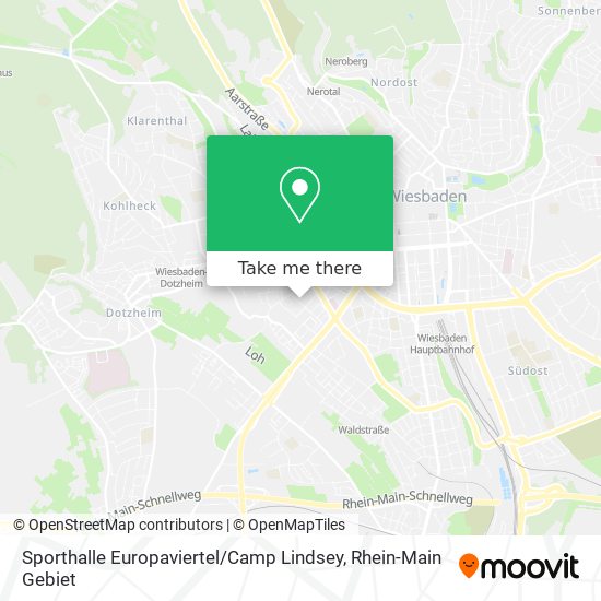 Sporthalle Europaviertel / Camp Lindsey map