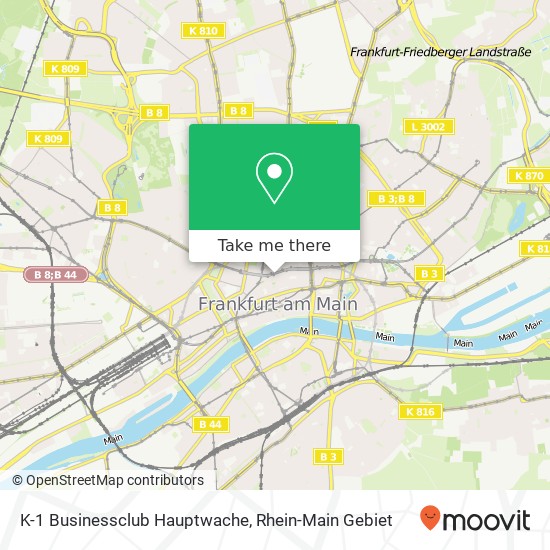 K-1 Businessclub Hauptwache map