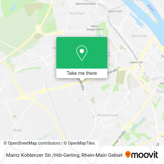 Карта Mainz Koblenzer Str. / Hdi-Gerling