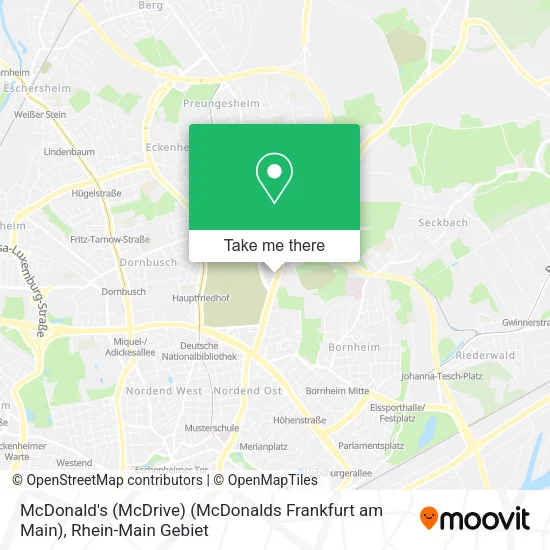 Карта McDonald's (McDrive) (McDonalds Frankfurt am Main)