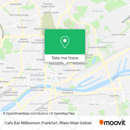 Cafe Bar Millennium Frankfurt map