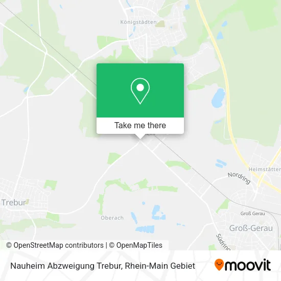 Карта Nauheim Abzweigung Trebur