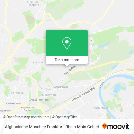 Карта Afghanische Moschee Frankfurt