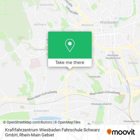 Карта Kraftfahrzentrum Wiesbaden Fahrschule Schwarz GmbH