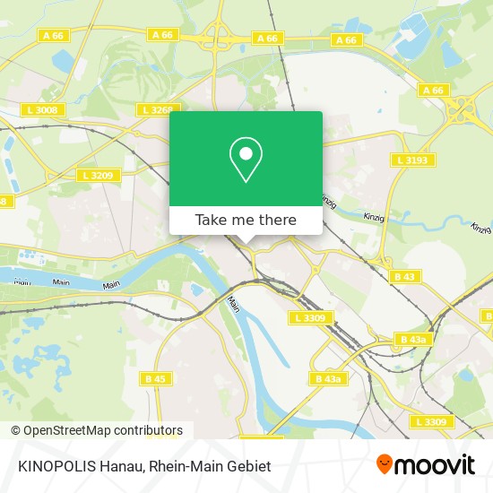 KINOPOLIS Hanau map