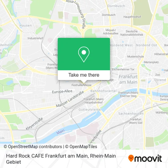 Карта Hard Rock CAFE Frankfurt am Main