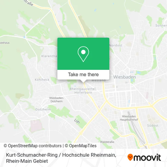 Карта Kurt-Schumacher-Ring / Hochschule Rheinmain