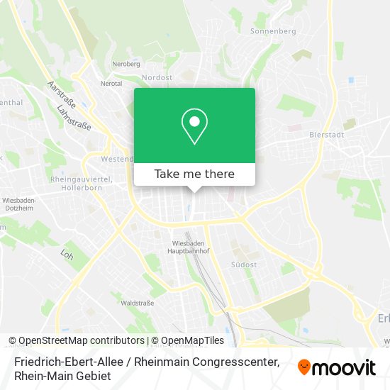Карта Friedrich-Ebert-Allee / Rheinmain Congresscenter