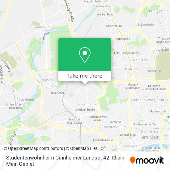 Studentenwohnheim Ginnheimer Landstr. 42 map