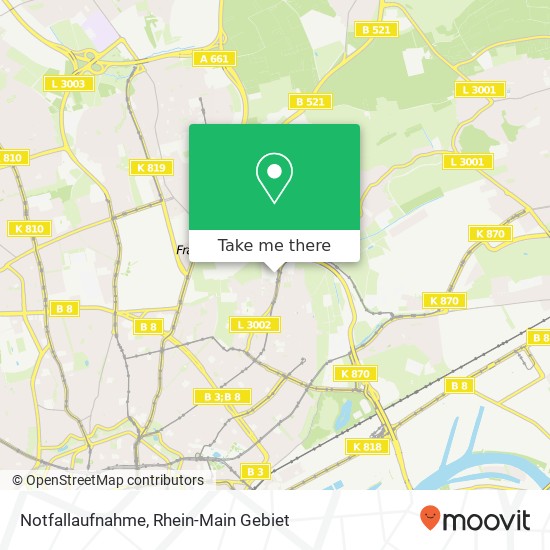 Notfallaufnahme map