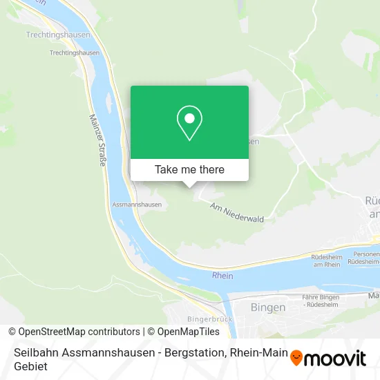 Карта Seilbahn Assmannshausen - Bergstation