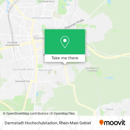 Карта Darmstadt Hochschulstadion