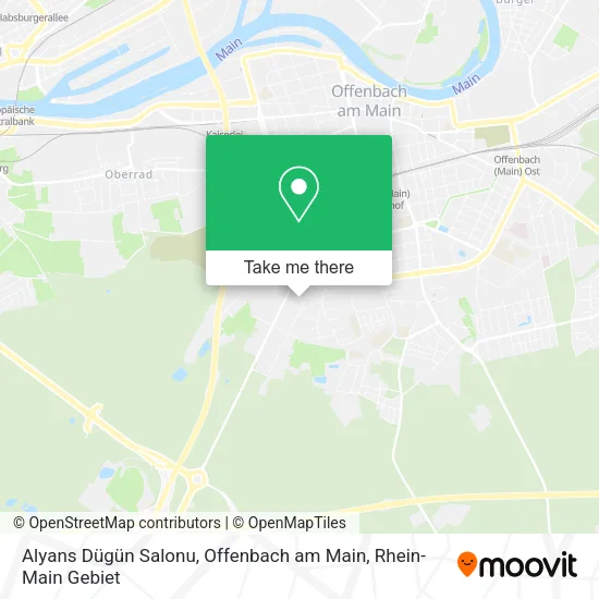 Карта Alyans Dügün Salonu, Offenbach am Main