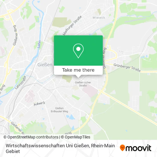Карта Wirtschaftswissenschaften Uni Gießen