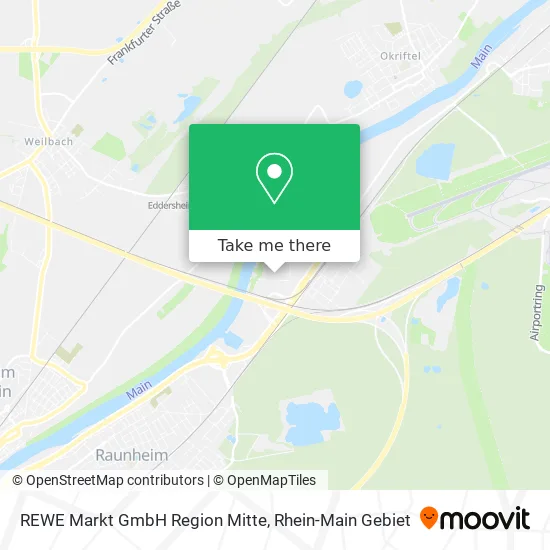 Карта REWE Markt GmbH Region Mitte