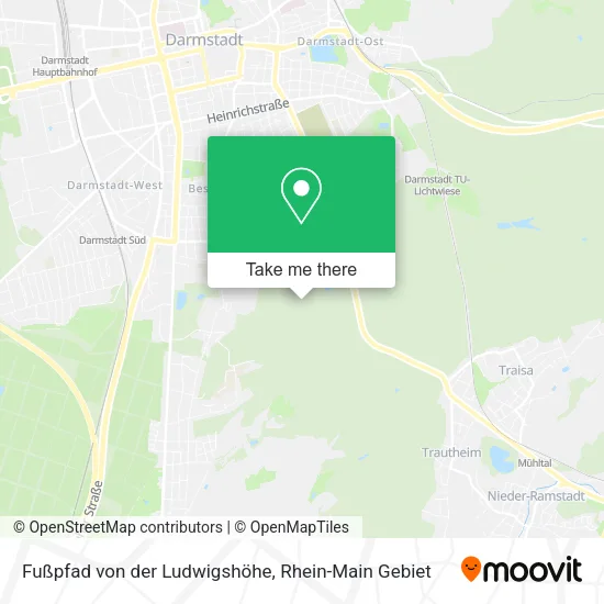 Карта Fußpfad von der Ludwigshöhe
