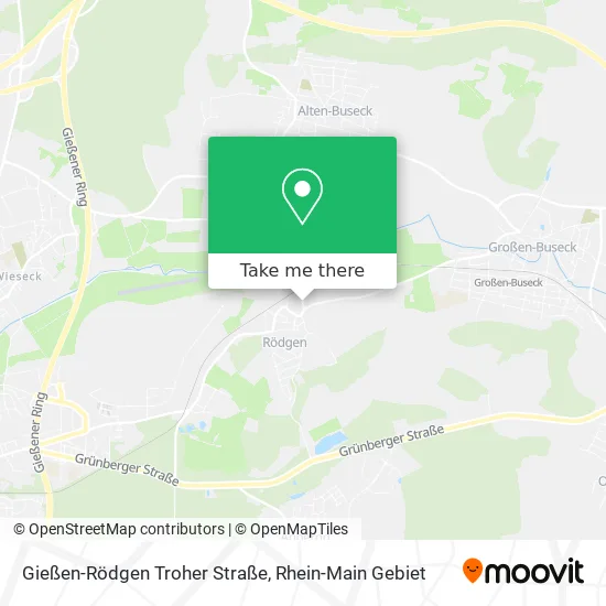 Карта Gießen-Rödgen Troher Straße