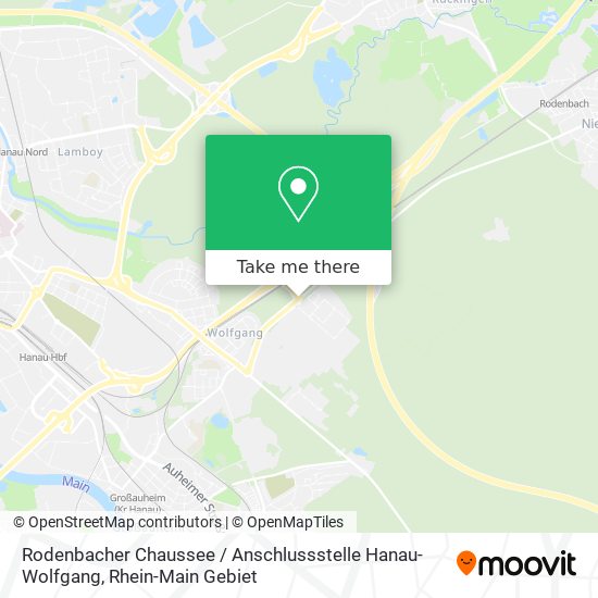 Rodenbacher Chaussee / Anschlussstelle Hanau-Wolfgang map