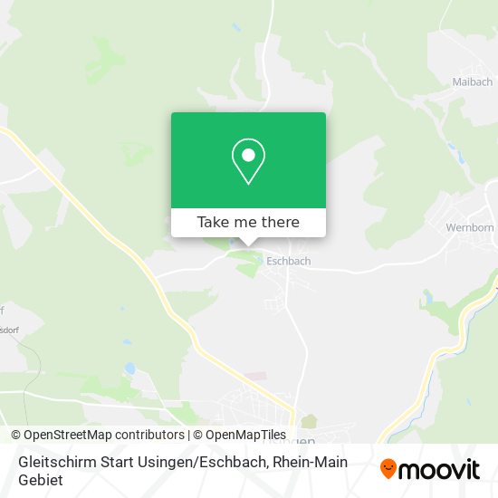 Карта Gleitschirm Start Usingen / Eschbach