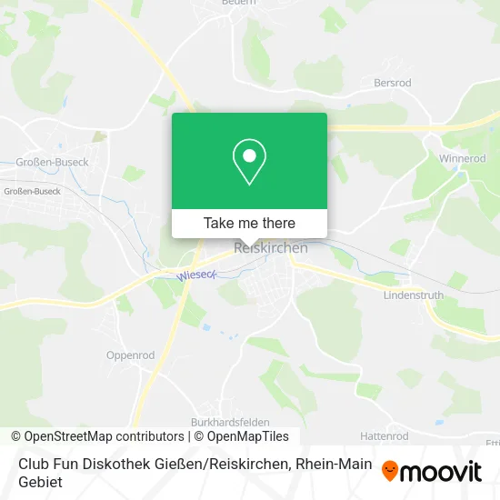 Карта Club Fun Diskothek Gießen / Reiskirchen