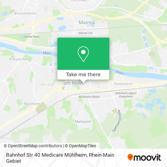 Карта Bahnhof Str 40 Medicare Mühlheim